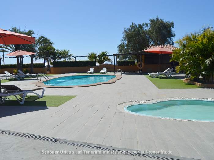 Meernahe Ferienwohnung auf einer Finca mit Pool in Las Galletas